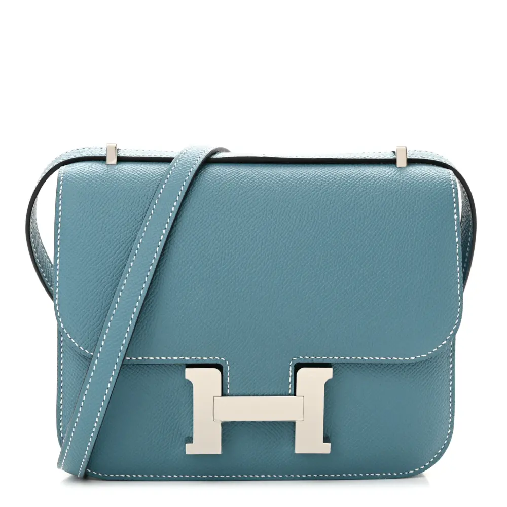 Hermès Constance 18 New Blue Jean Epsom Leather Silver Hardware