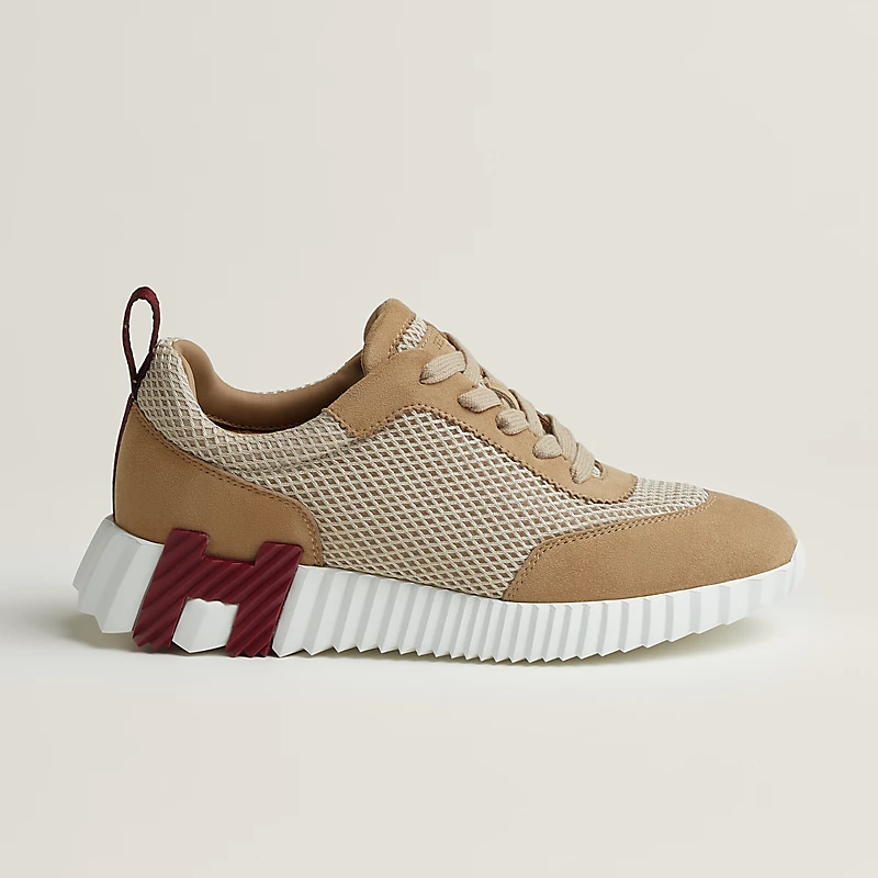 HERMES Brown Sneakers Bouncing Sports Shoes