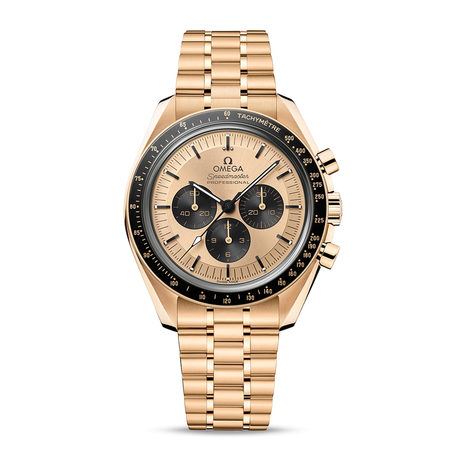 Omega Speedmaster Moonwatch Professional Co Axial Master Chronometer Chronograph 42mm Mens Watch Gold O31060425099002