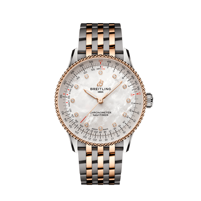 Breitling Navitimer Automatic 36 Stainless steel 18k red gold Mother-of-pearl U17327211A1U1