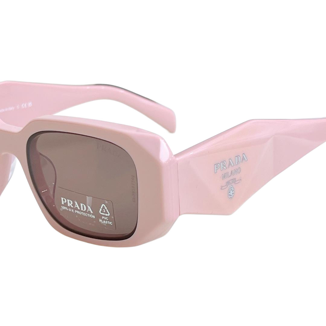 Prada square frame glasses pink/white/ivory/purple/black/grey/leopard/yellow color Size 51-20-145