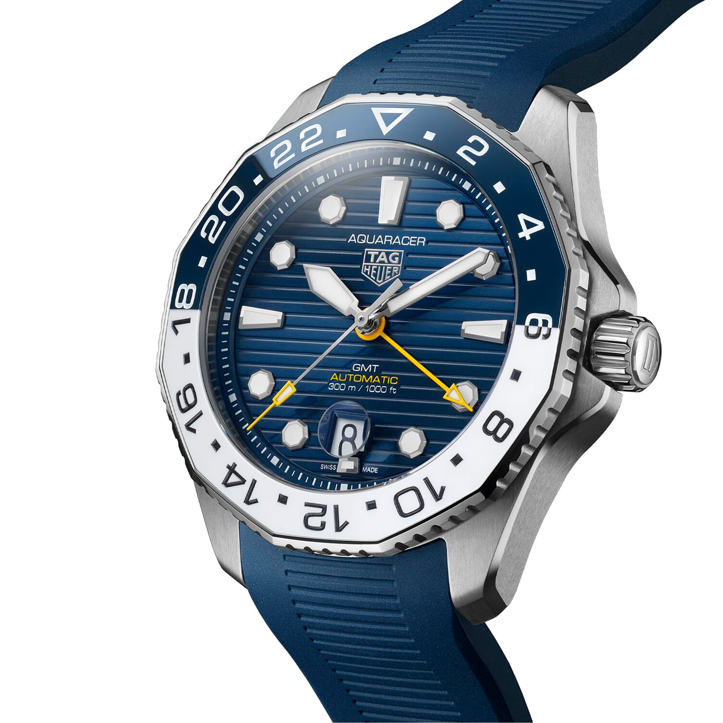 TAG Heuer Aquaracer Professional 300 GMT 43mm Mens Watch Rubber WBP2010.FT6198