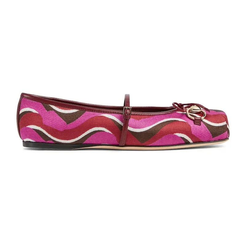 Gucci red Ballet Shoes Flat Shoes