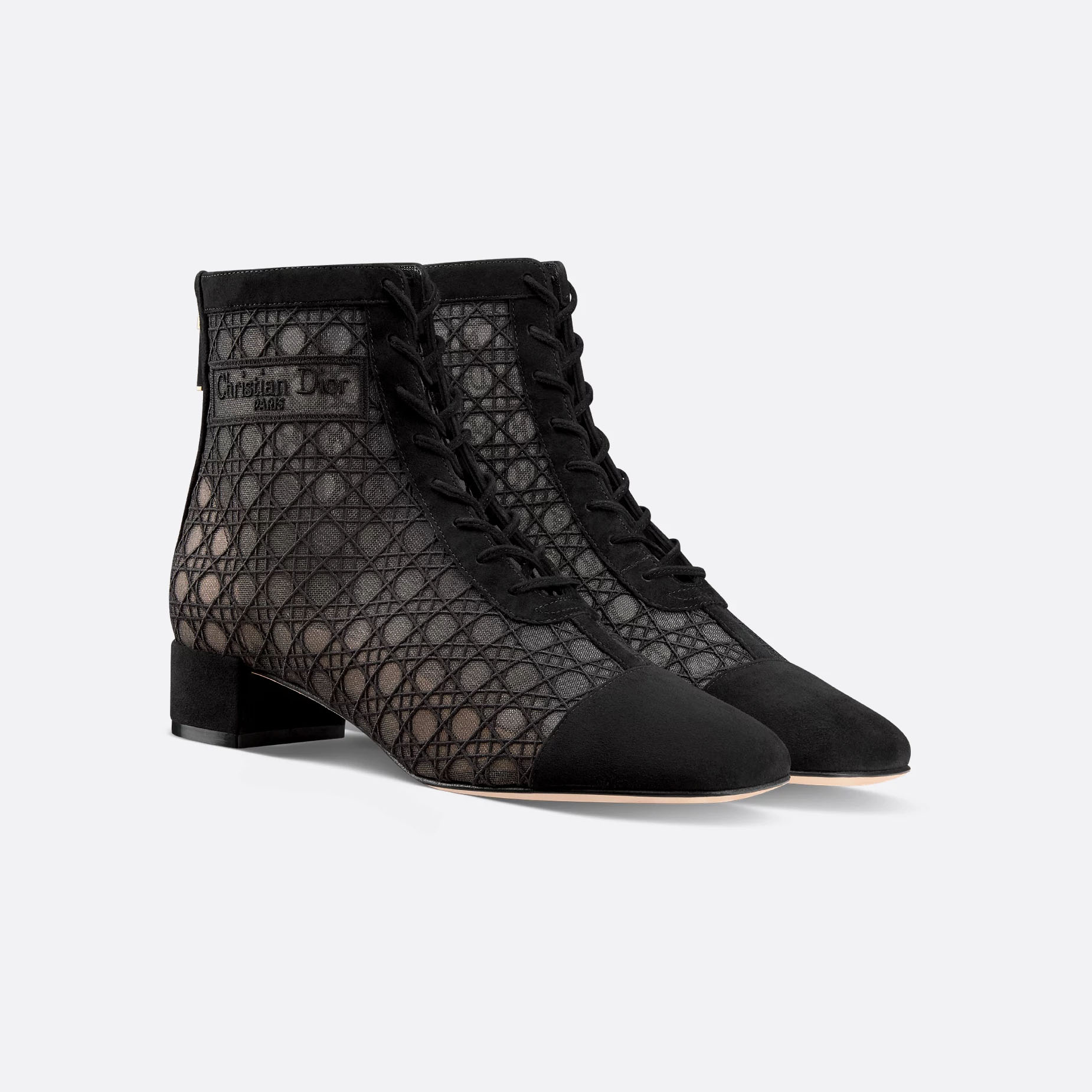 Dior ankle black boots with high heels