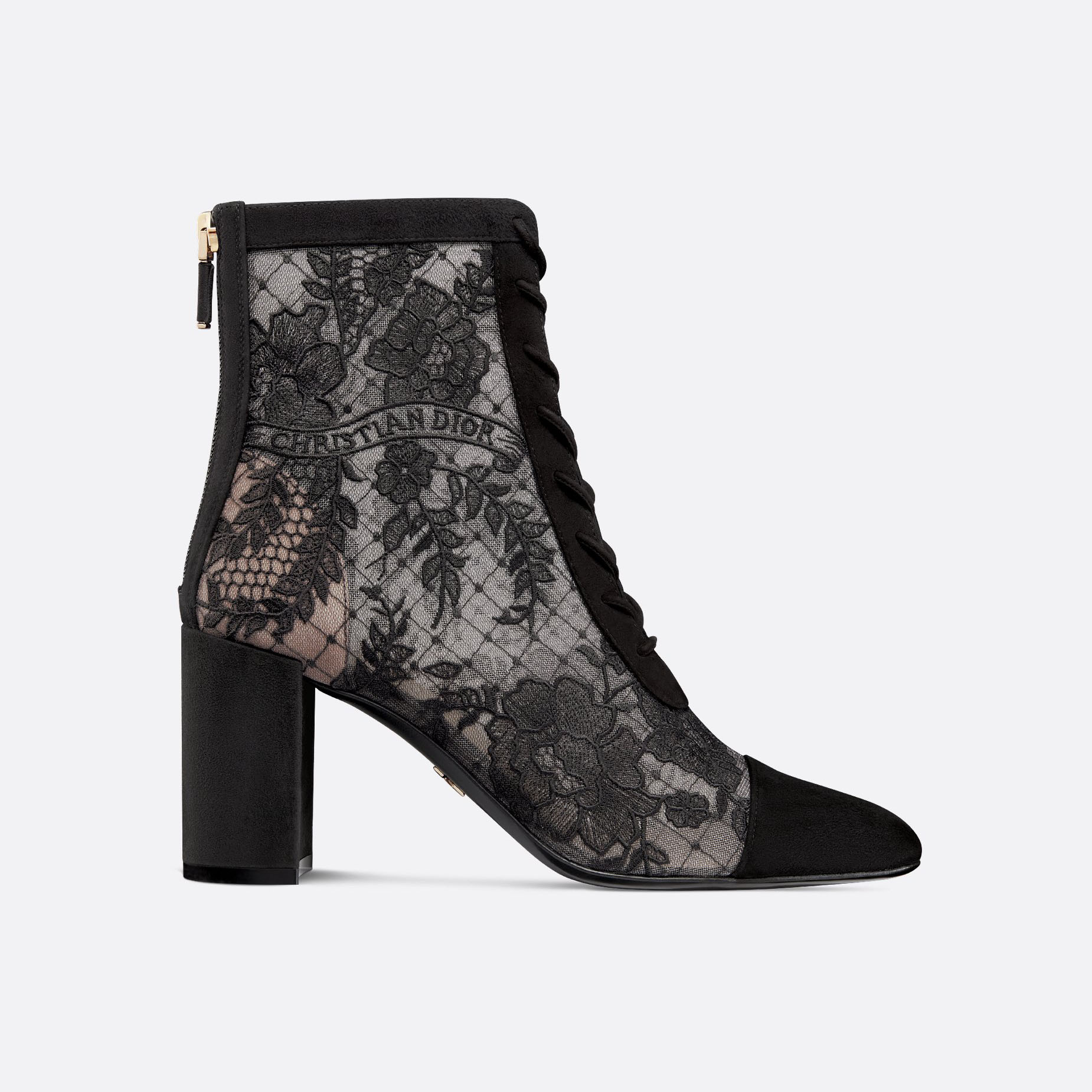 Dior ankle black boots with high heels