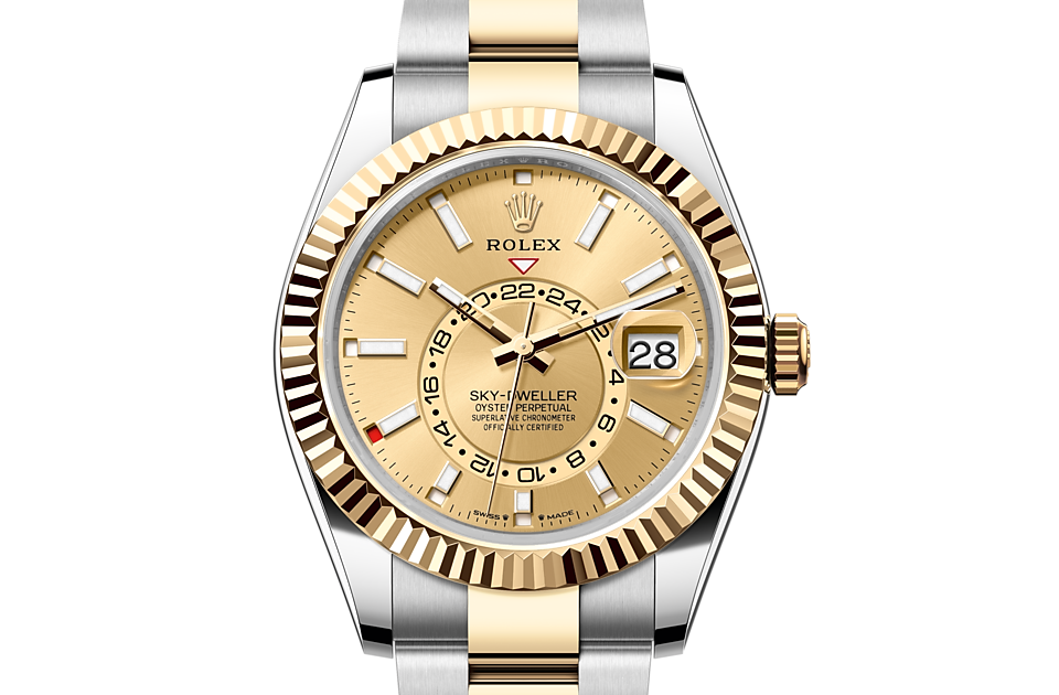 Rolex Sky-Dweller Oyster 42 mm Oystersteel and yellow gold Champagne-colour dial M336933-0001