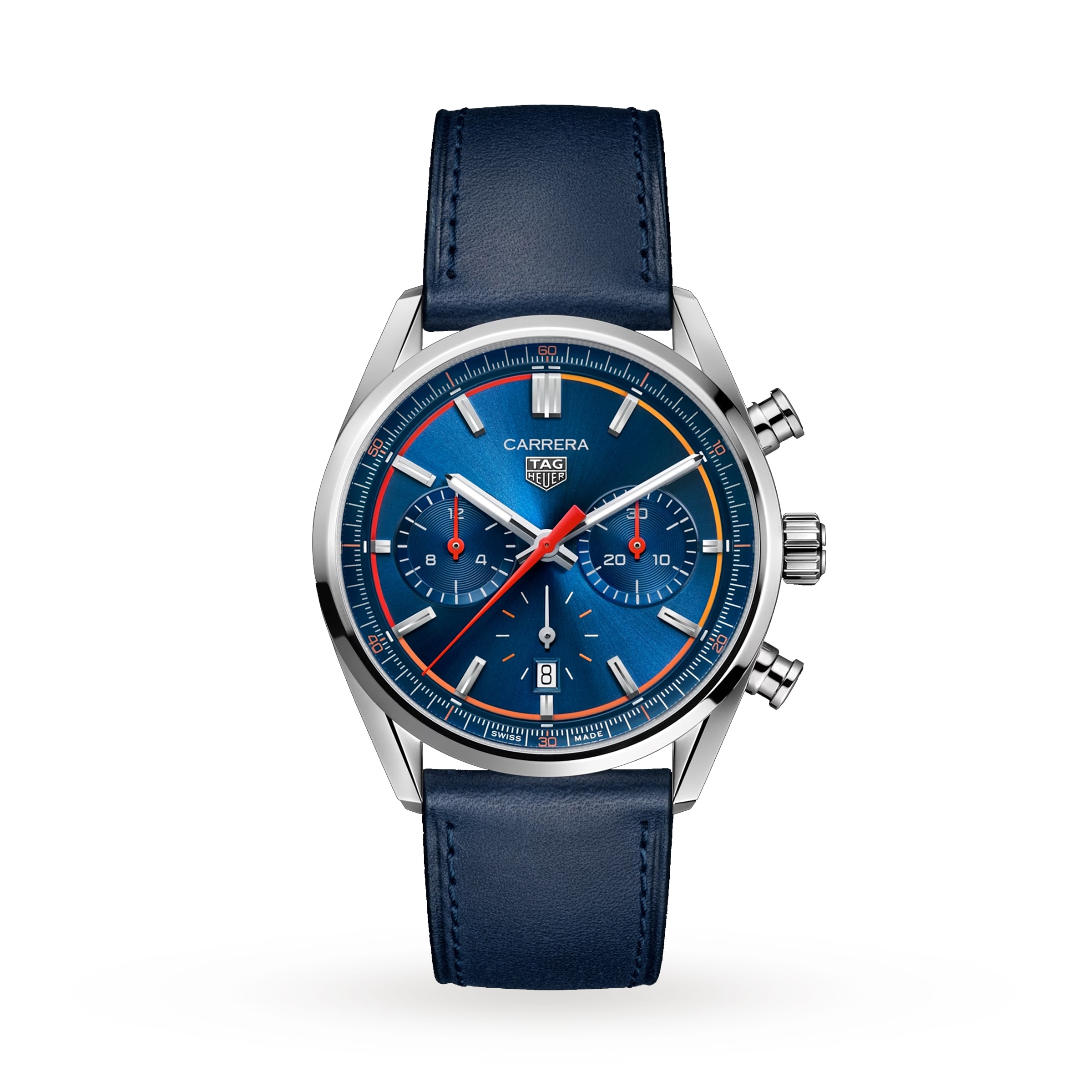 TAG Heuer Carrera Chronograph 42mm Mens Watch Blue CBN201D.FC6543