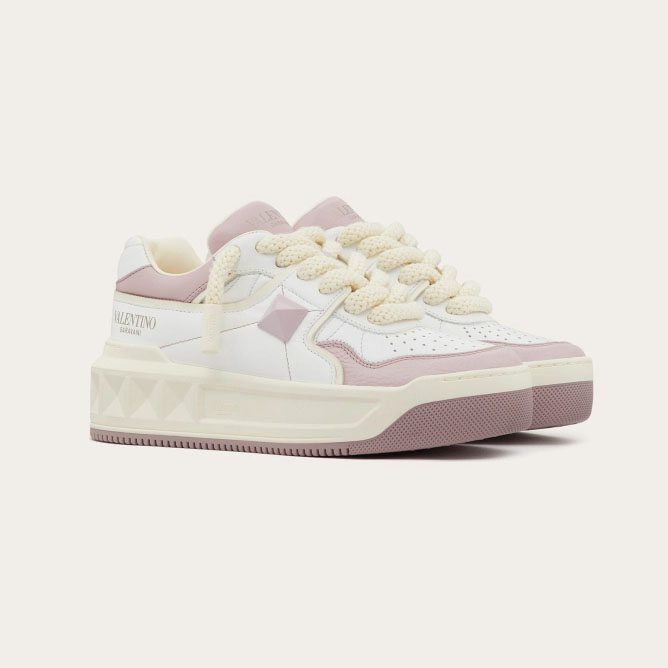 VALENTINO ONE STUD XL Women's sheepskin sneakers