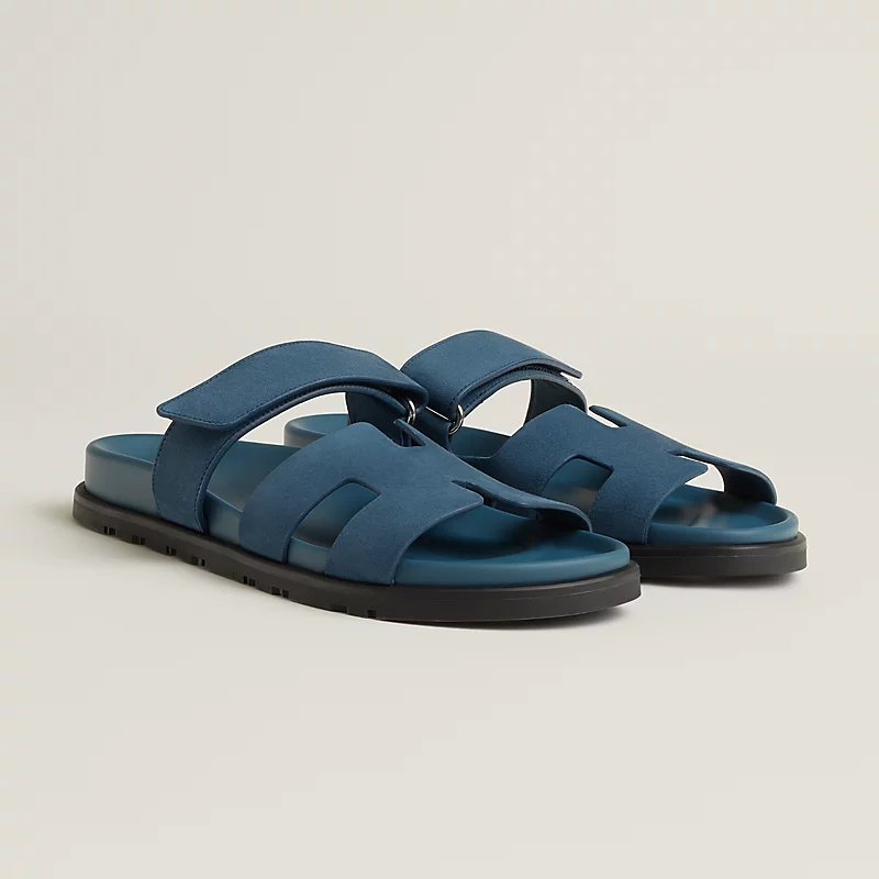 HERMES Chypre Blue Slippers