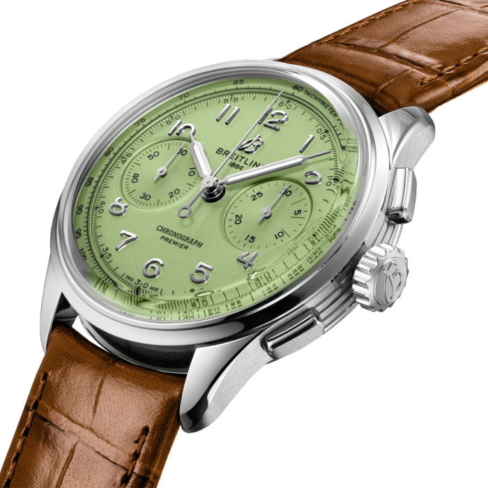 Breitling Premier B09 Chronograph 40 Stainless steel Pistachio green AB0930D31L1P1