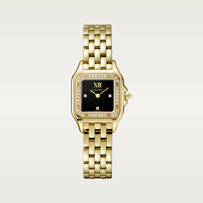 Panthère de Cartier watch Small model quartz movement yellow gold diamonds CRWJPN0053