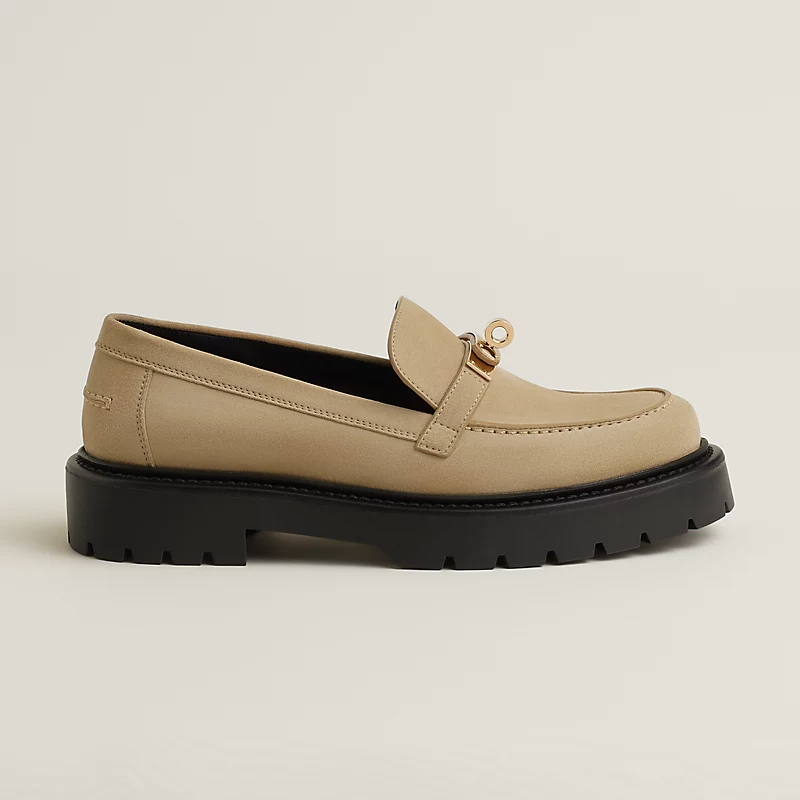 HERMES Icone Beige color Loafers