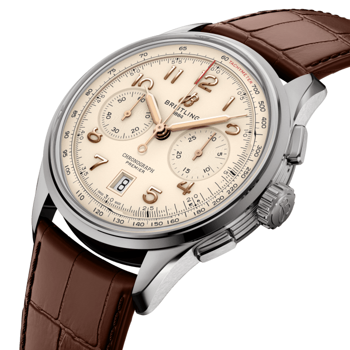 Breitling Premier B01 Chronograph 42 Stainless steel Cream AB0145211G1P2