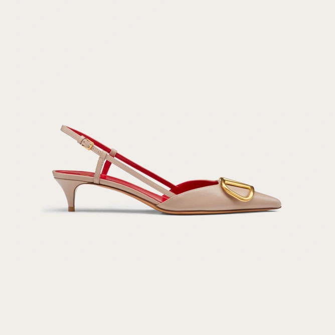 VALENTINO Calf leather strappy heels (4cm high heel)