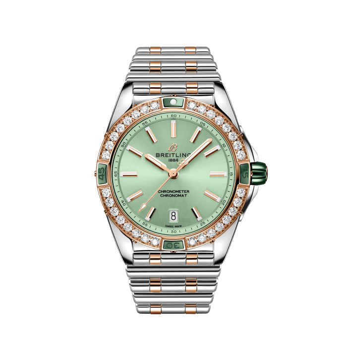 Breitling Super Chronomat Automatic 38 Stainless steel 18k red gold Green U17356531L1U1