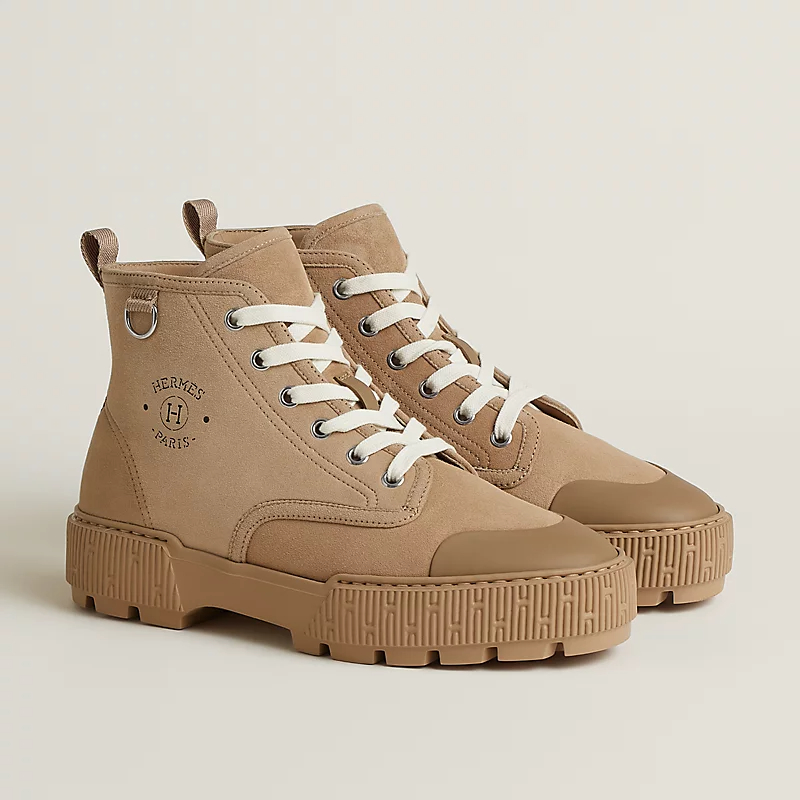 HERMES Itineraire Brown ankle boots