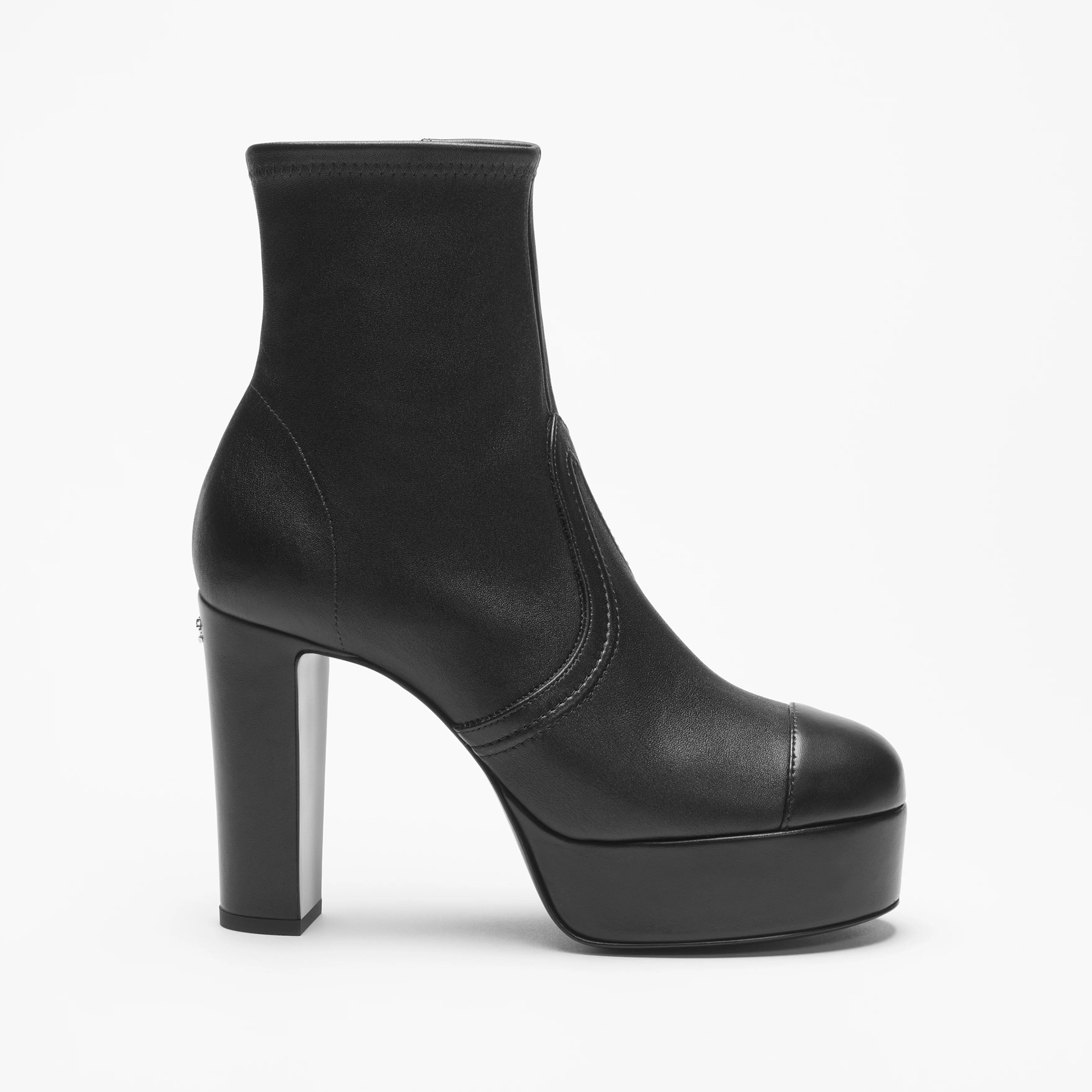 Chanel ankle boots Black elastic lambskin