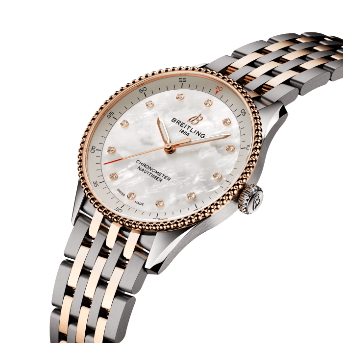 Breitling Navitimer 32 Stainless steel 18k red gold Mother-of-pearl U77320E61A1U1
