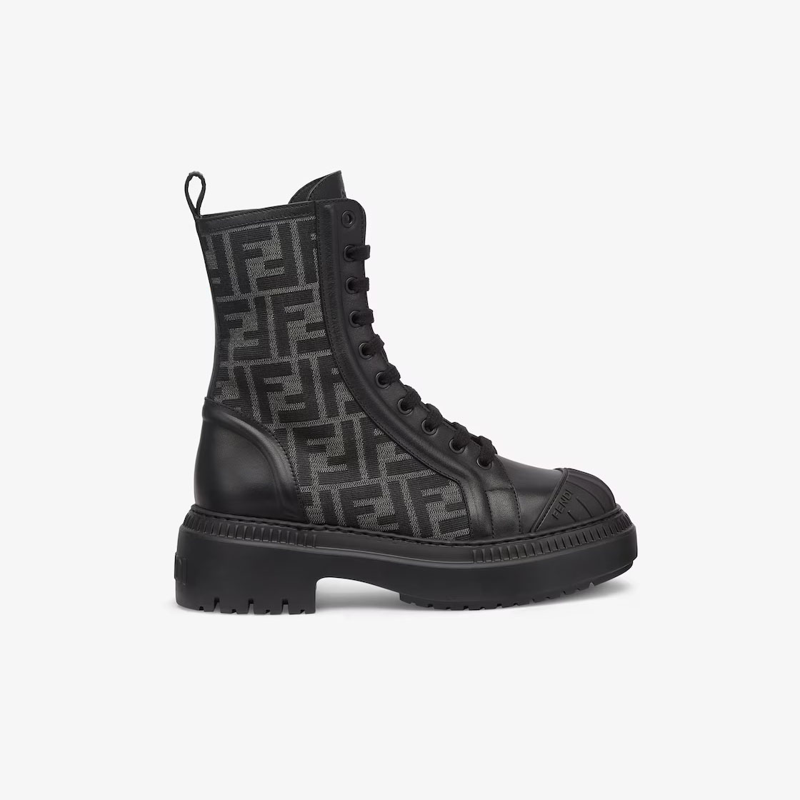 FENDI Black leather ankle boots