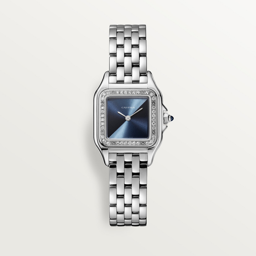Panthère de Cartier watch Small model quartz movement steel diamonds CRW4PN0013
