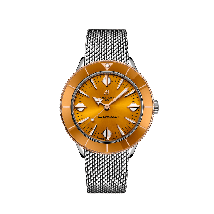 Breitling Superocean Heritage 57 Highlands Stainless steel 18k red gold Mustard U10340281I1A1
