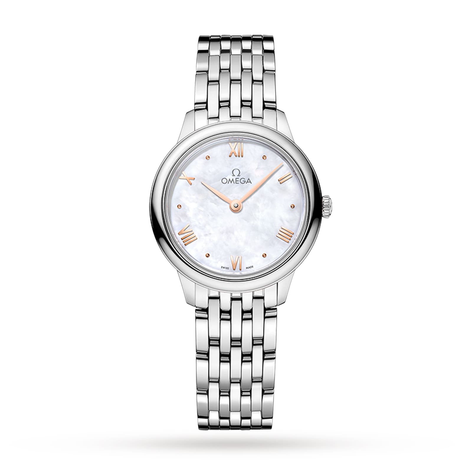 Omega De Ville Prestige Quartz 27.5mm Ladies Watch White O43410286005001