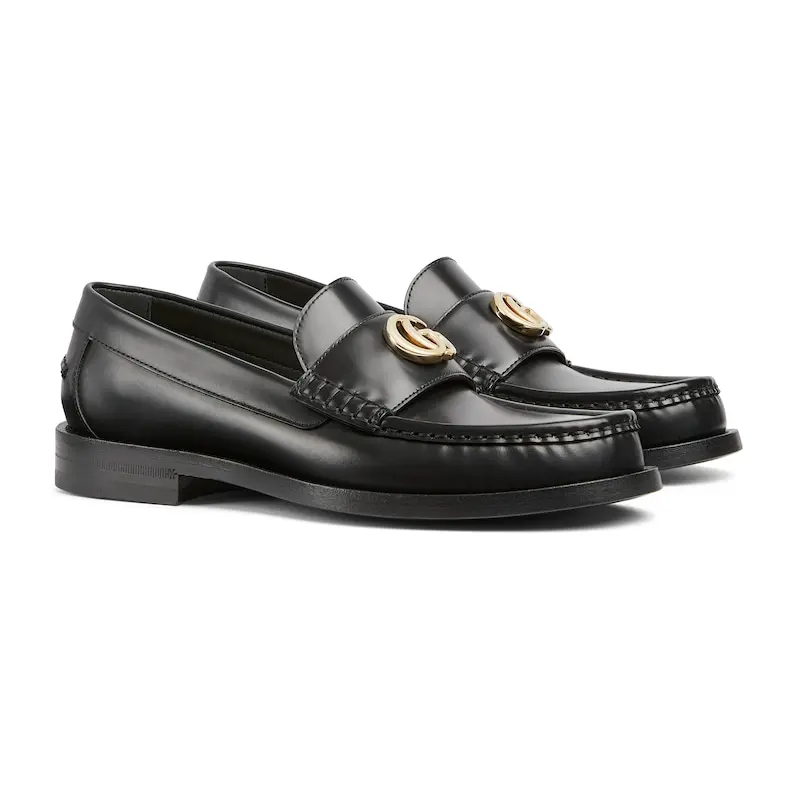 Gucci black double G loafers