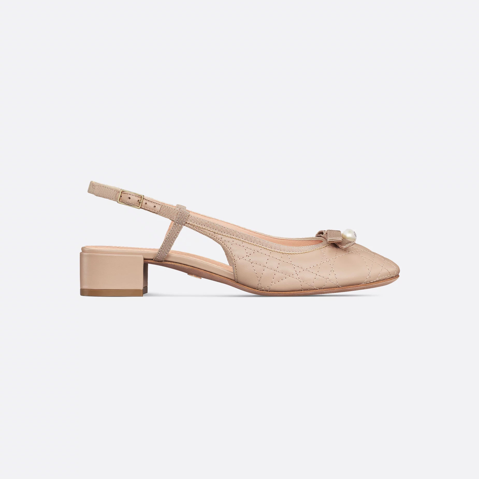 Dior apricot low heels with thick heels high heels shoes
