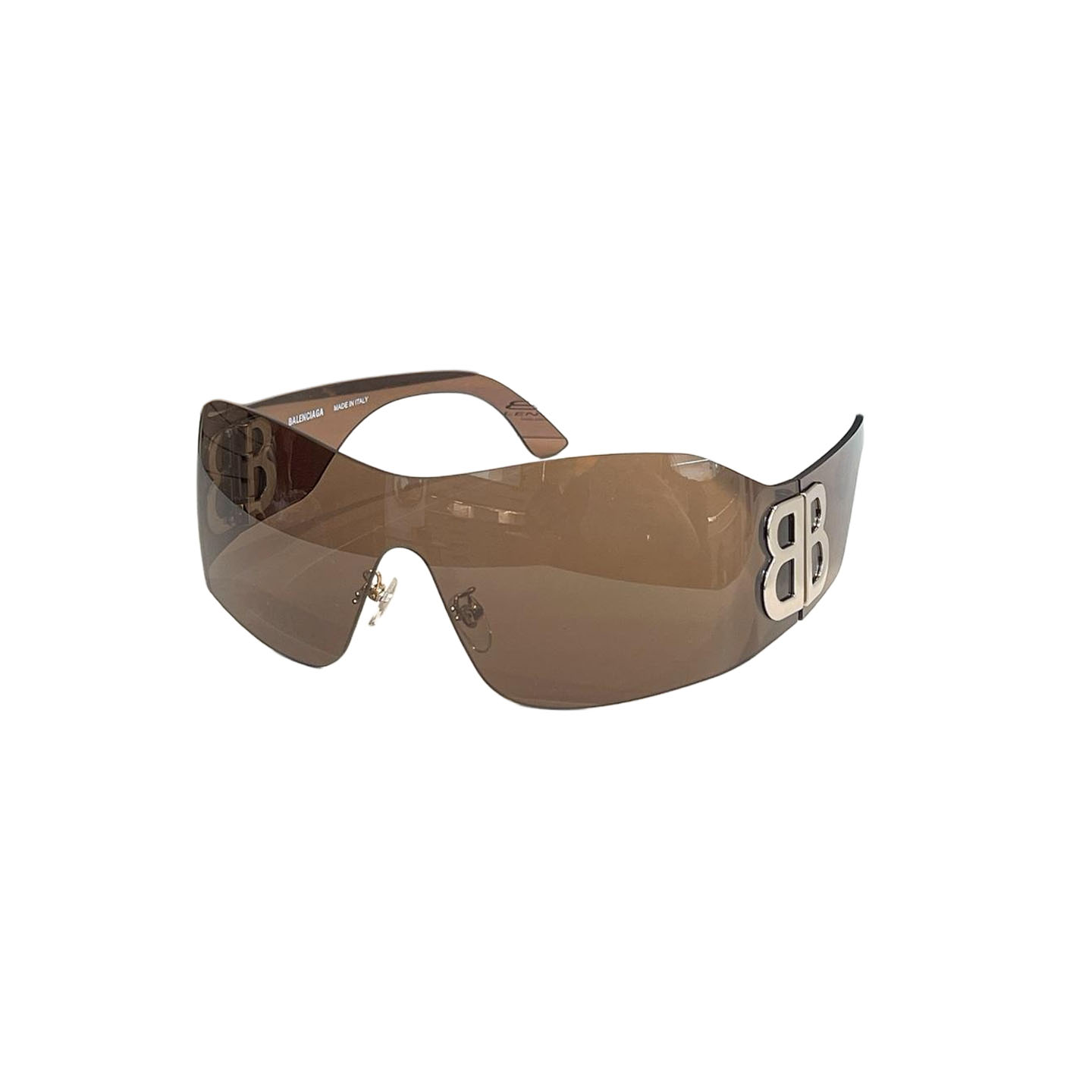 Balenciaga Mask glasses silver/brown/black/black silver/black gold color Size 58口18-140