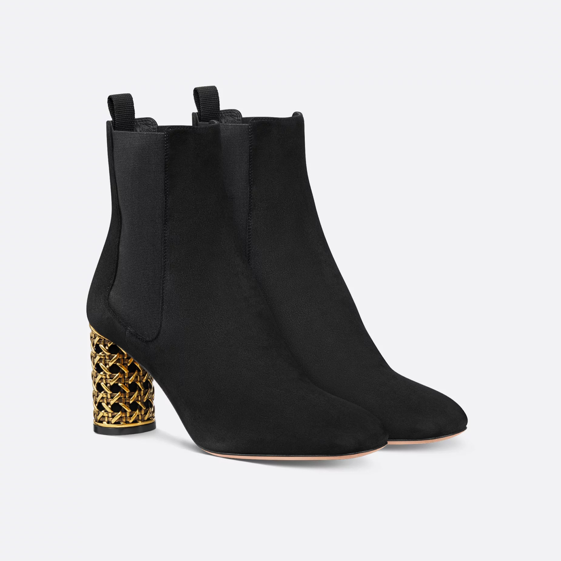 Dior ankle black boots with high heels