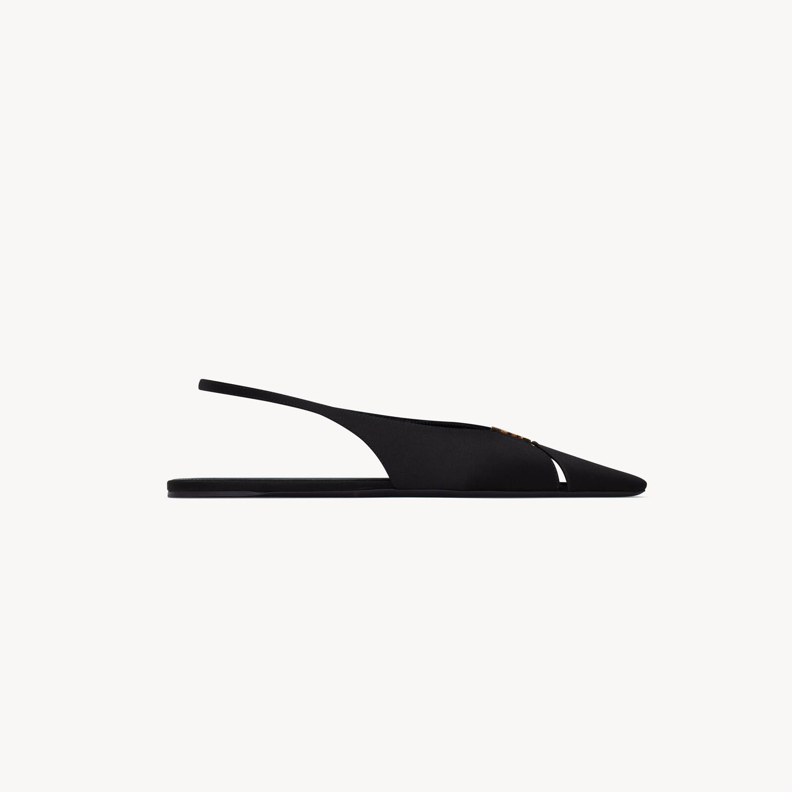Yves Saint Laurent Crepe satin halter flats