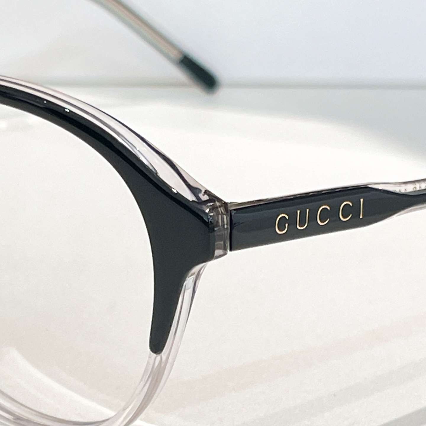 Gucci Boston frame glasses black silver/grey/black/leopard color transparent lens Size 55口18-145