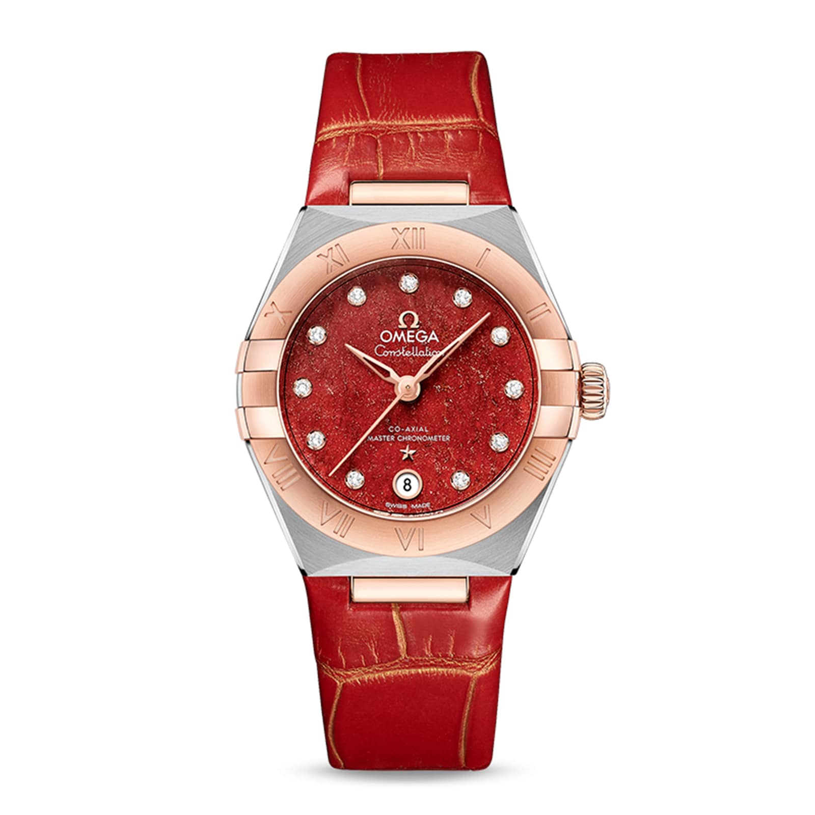 Omega Constellation Co Axial Master Chronometer 29mm Ladies Watch Red O13123292099002