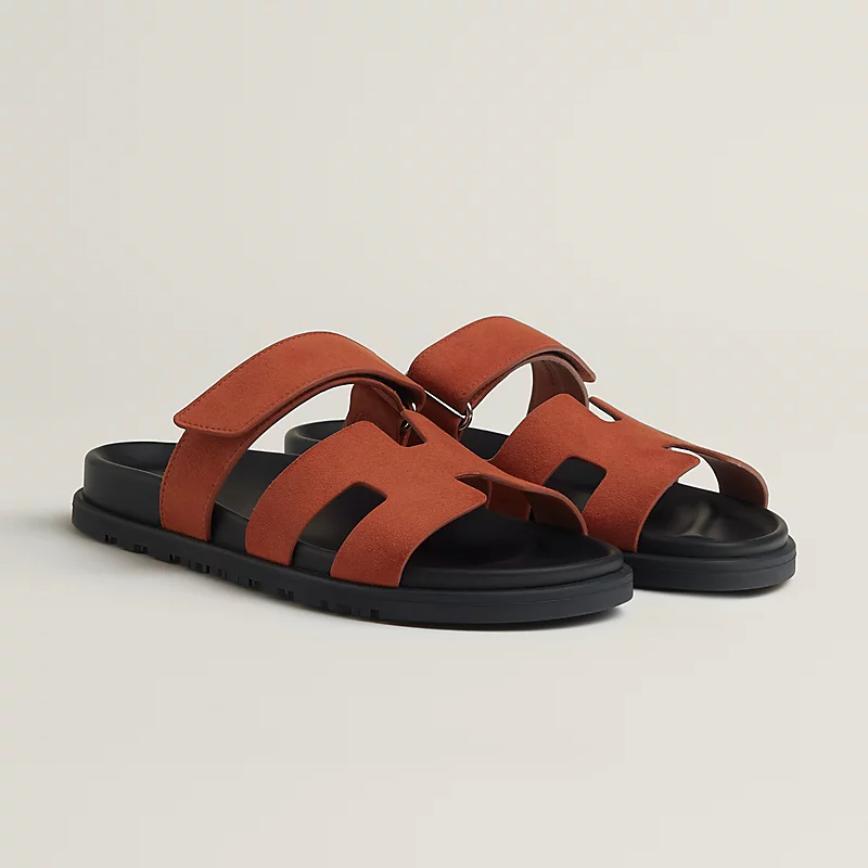 HERMES Chypre Orange Slippers