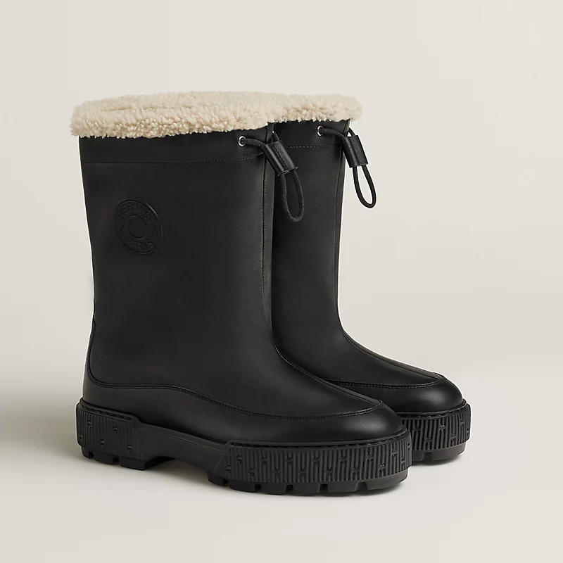 HERMES Journey Black ankle boots