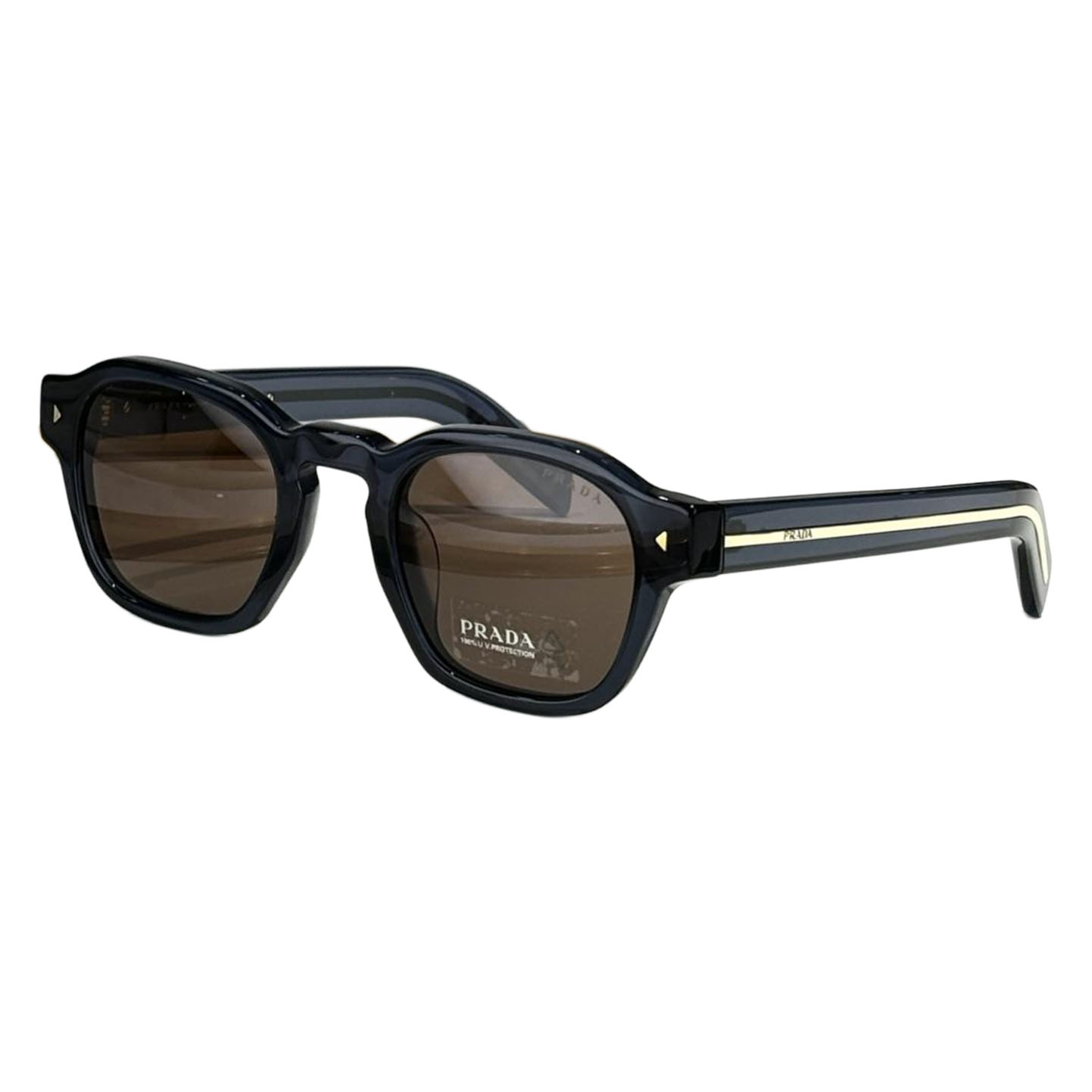Prada square frame glasses aqua/brown/black/amber color Size 49-24-145