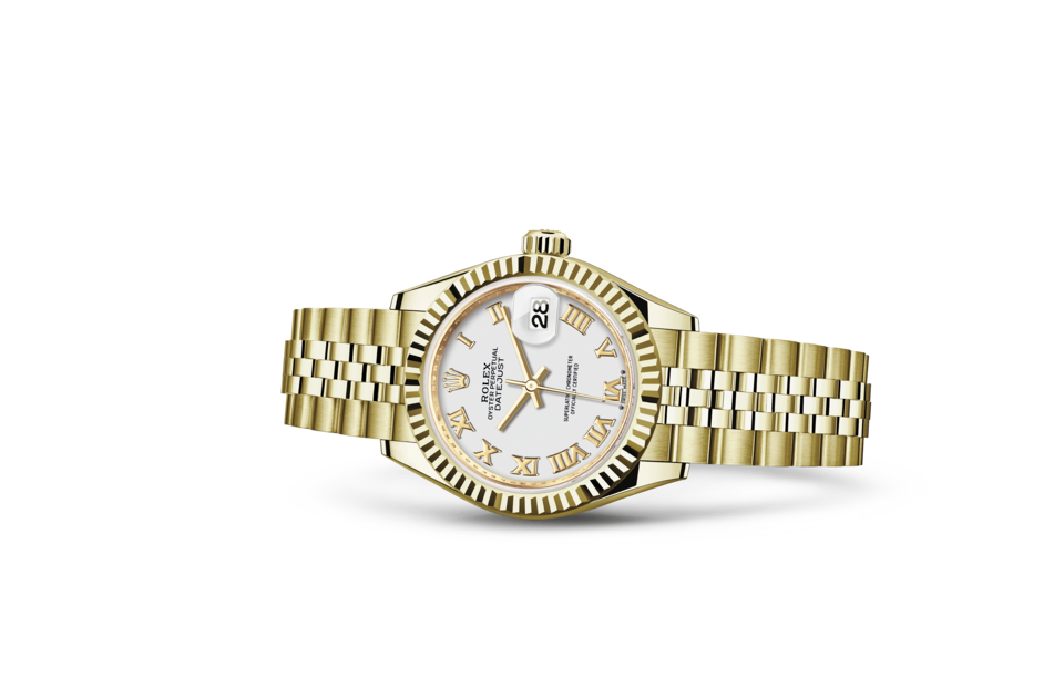 Rolex Lady-Datejust Oyster 28 mm yellow gold White dial M279178-0030
