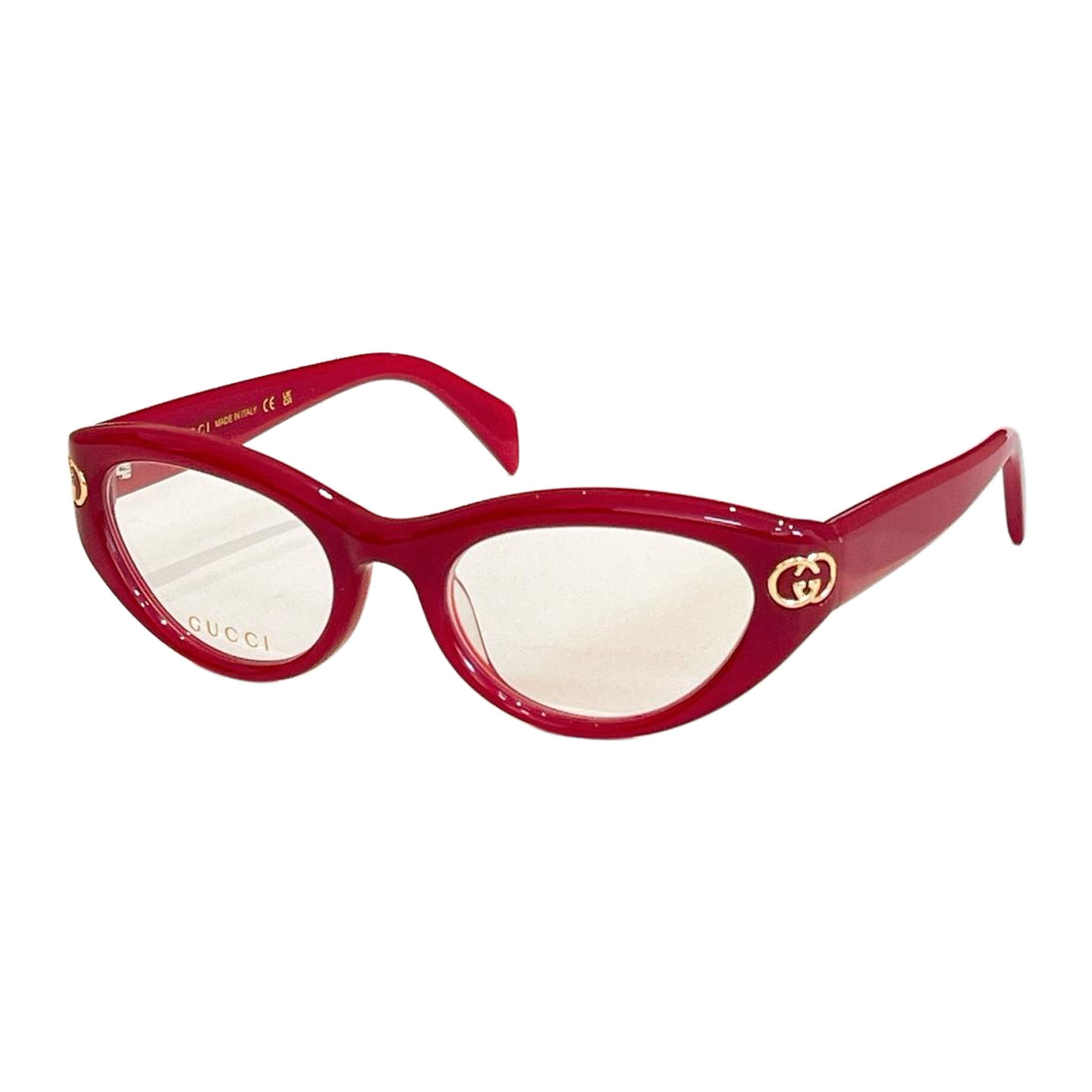 Gucci Cat Eye glasses white/red/black silver/blue/leopard color transparent lens Size 51口20-140