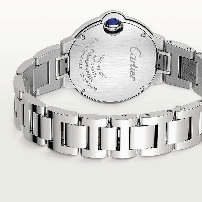 Ballon Bleu de Cartier watch 33 mm steel diamonds CRW4BB0035
