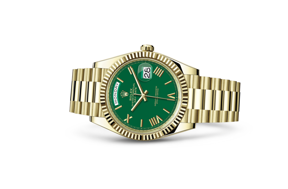 Rolex Day-Date 40 Oyster 40 mm yellow gold Green dial M228238-0061