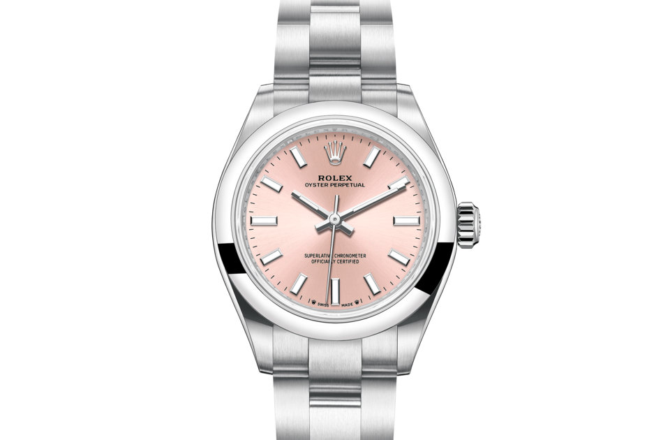 Rolex Oyster Perpetual 28 Oyster 28 mm Oystersteel Pink dial M276200-0004