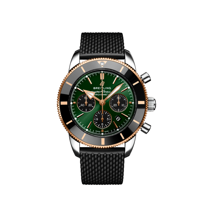 Breitling  Superocean Heritage B01 Chronograph 44 Limited Edition Stainless steel   18k red gold Green UB01622A1L1S1