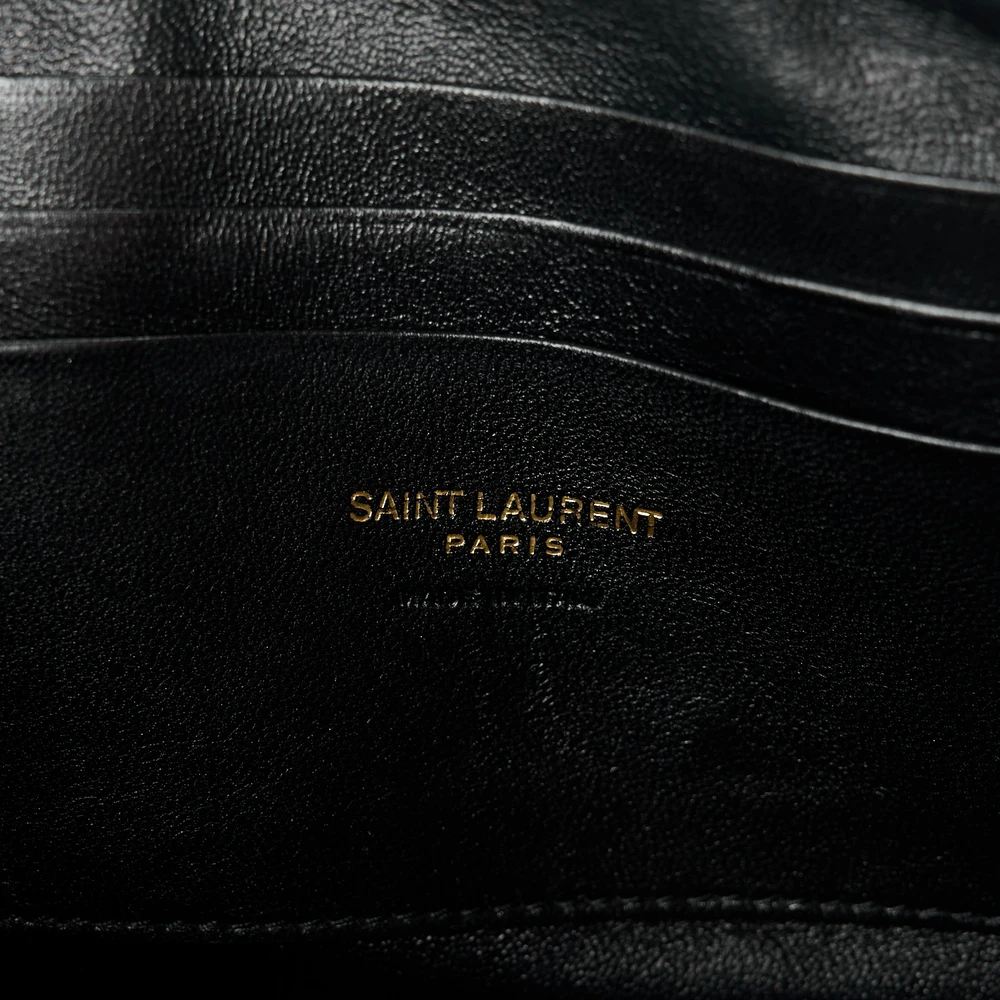 Saint Laurent Mini Lou Camera Bag Dark Natural Monogram Grain De Poudre Matelasse Leather Gold Hardware