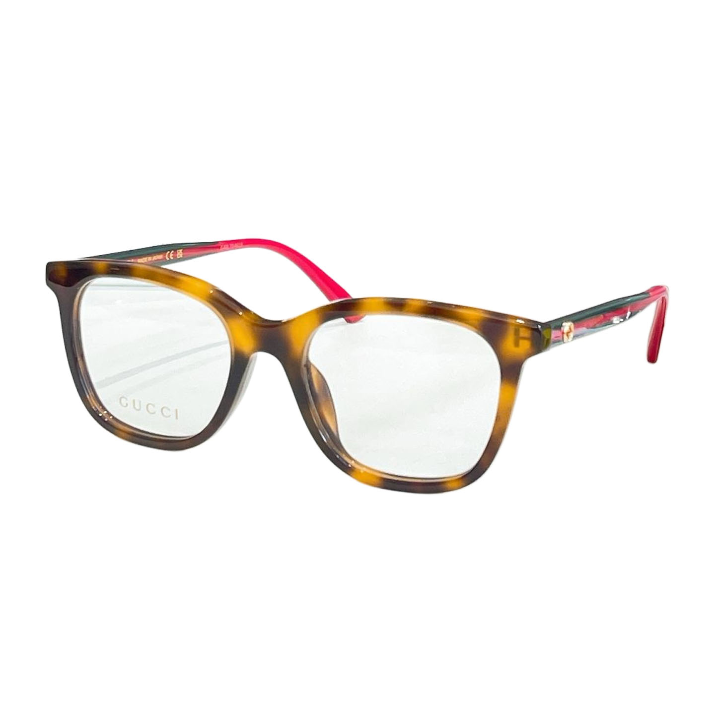Gucci Wayfarer glasses leopard pink/black pink color transparent lens Size 50口18-145