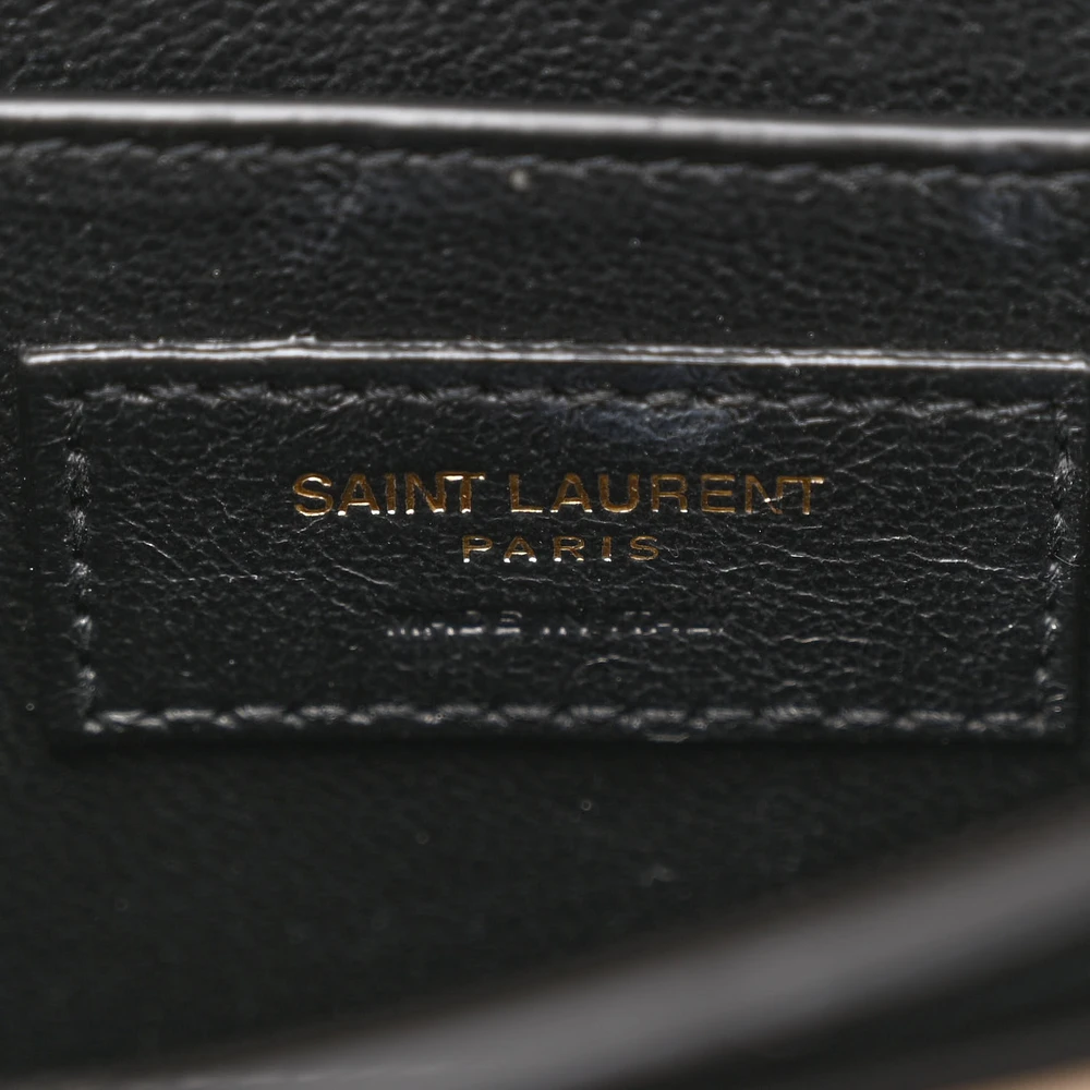 Saint Laurent Mini Cassandra Top Handle Crema Soft Classic Monogram Grain De Poudre Leather Aged Gold Hardware