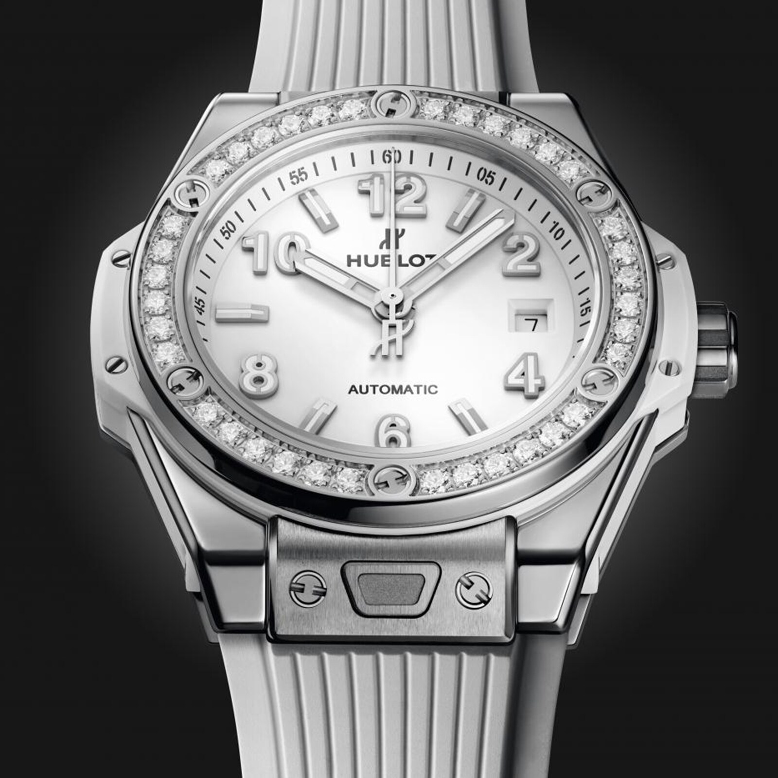 Hublot Big Bang One Click Steel White Diamonds 33mm Watch 485.SE.2010.RW.1204
