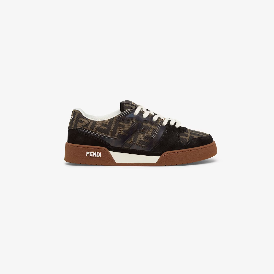 FENDI Black suede canvas low-top shoes Sneakers