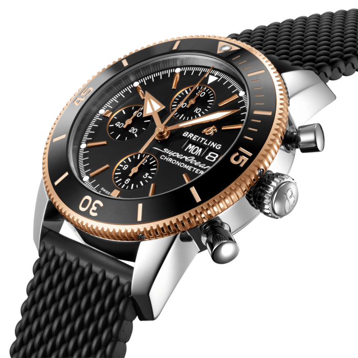 Breitling Superocean Heritage Chronograph 44 Stainless steel 18k red gold Black U13313121B1S1