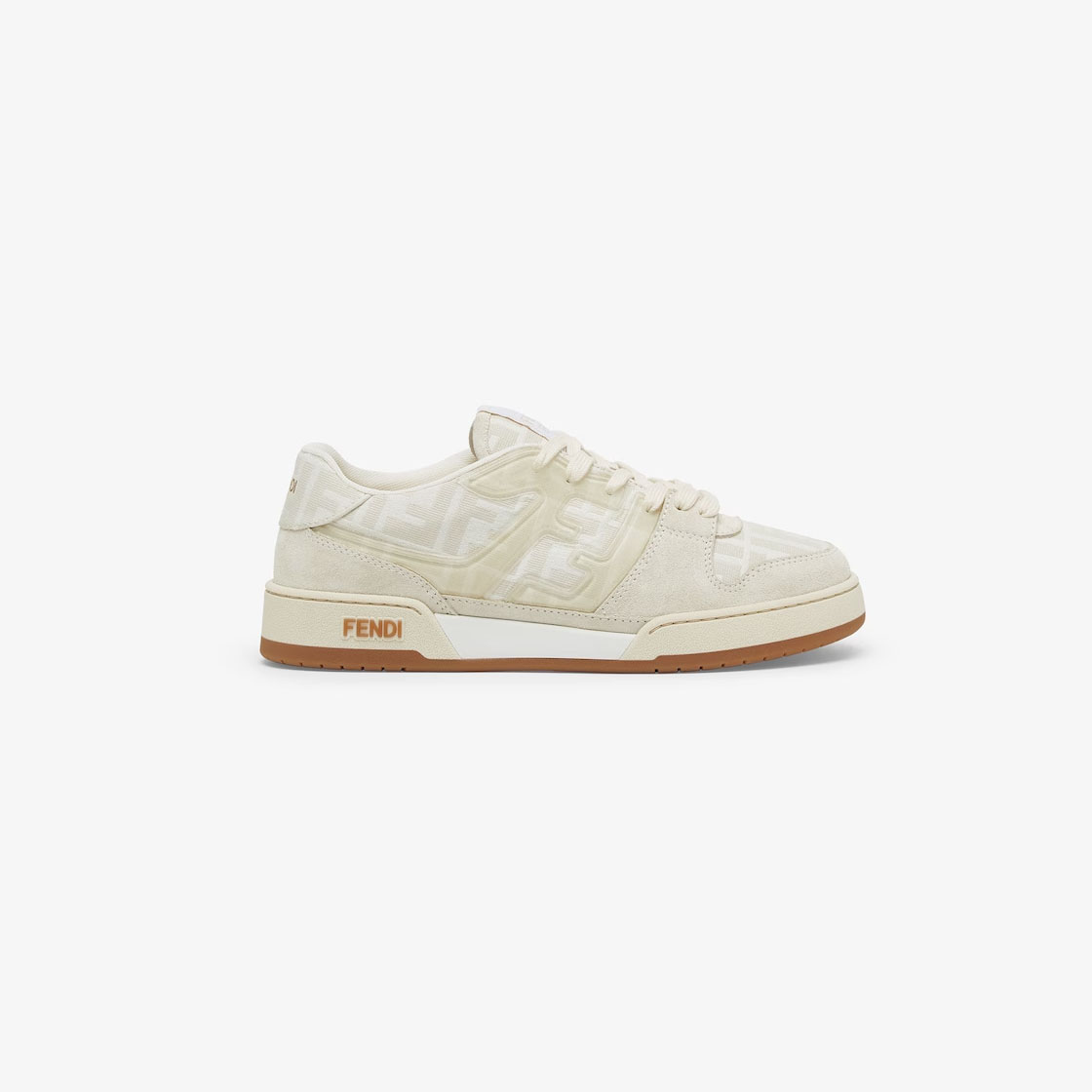 FENDI White suede canvas low-top shoes Sneakers