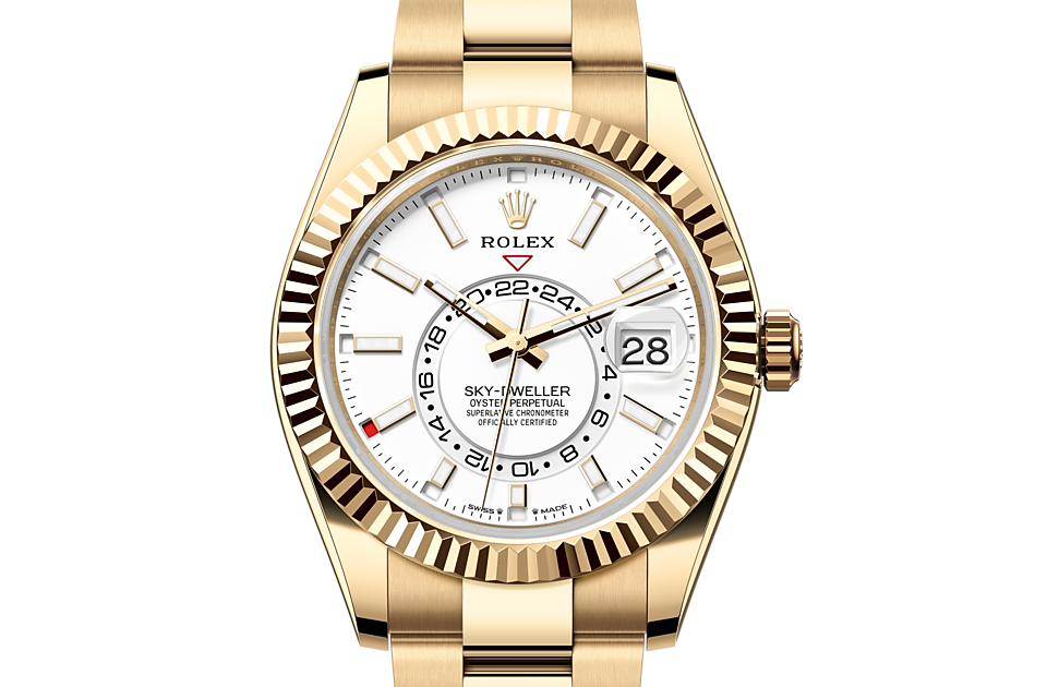 Rolex Sky-Dweller Oyster 42 mm yellow gold Intense white dial M336938-0003
